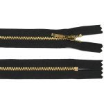 WICO Kovový zip no.3 nerozepínací 22cm černý (zlaté zoubky) – Hledejceny.cz