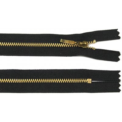 WICO Kovový zip no.3 nerozepínací 22cm černý (zlaté zoubky) – Hledejceny.cz