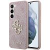 Pouzdro a kryt na mobilní telefon Samsung Guess PU 4G Metal Logo Samsung Galaxy A35 5G Pink GUHCSA354GMGPI