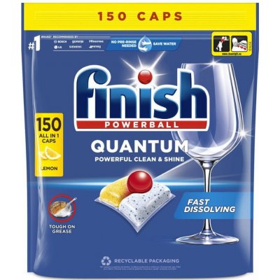 Finish Quantum All in 1 kapsle do myčky nádobí Lemon Sparkle 150 ks – Zboží Dáma