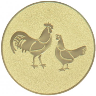 Emblém drůbež zlato 25 mm – Zboží Mobilmania
