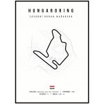 Jen tak z lásky Plakát Závodní okruhy Rozměr plakátu: 40 x 50 cm, Závodní okruh: Hungaroring, Barevná varianta: Bílá – Zboží Dáma