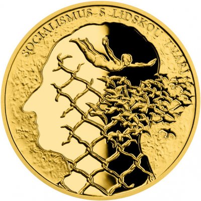 Česká mincovna zlatá mince Pražské jaro Socialismus s lidskou tváří 7,78 g