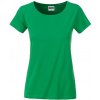 Dámská Trička James & Nicholson Klasické tričko z biobavlny 8007 Tmavě zelená