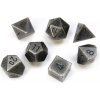 Příslušenství ke společenským hrám Sada 7 kostek Chessex Solid Dark Metal