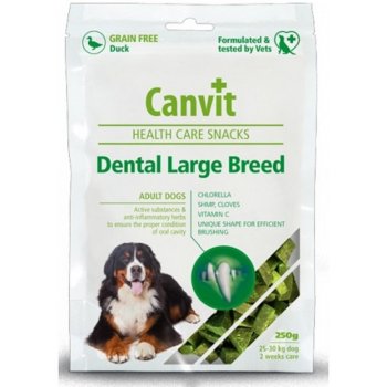 Canvit Snacks Dental Large Breed-Duck 250 g