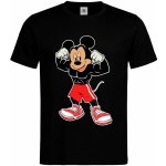 tričko Mickey Mouse Bodybuilder Černá – Zboží Dáma