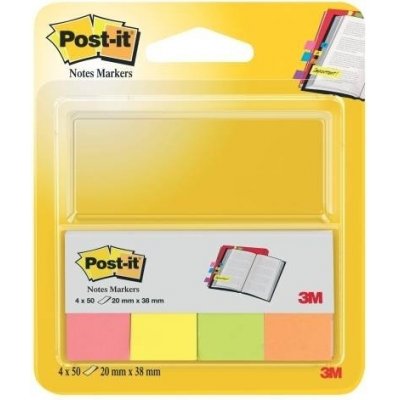 Záložky Post-it 20x38 mm, 4x50 ks – Hledejceny.cz