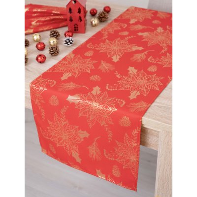MKLuzkoviny.cz Vánoční běhoun Slavnostní červená 40 x 140 cm – Zboží Dáma