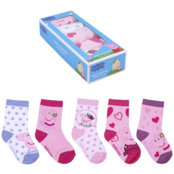 Cerdá Peppa Pig 5PACK dětské ponožky vícebarevné