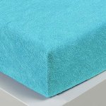 Xpose Froté prostěradlo Exclusive azurové 200x200 – Sleviste.cz