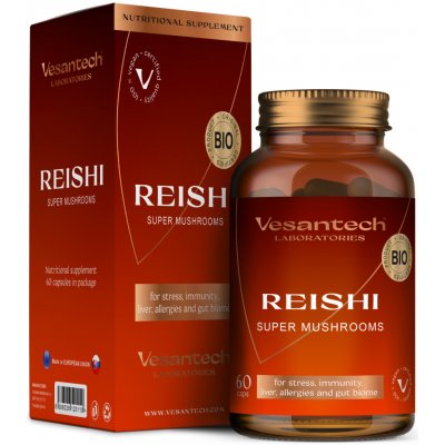 Vesantech Super Mushrooms Reishi BIO 60 kapslí – Hledejceny.cz