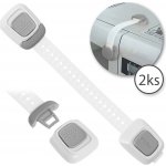 BabySafety 6316-1 pojistka na skříňky nastavitelná 2 ks bílo šedá – Hledejceny.cz