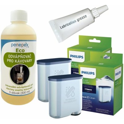 Philips AquaClean CA6903/10 2 ks + Penepex Eco odvápňovač 500 ml + Saeco mazivo – Hledejceny.cz