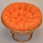 Axin trading Relaxační papasan ARTEMIS 110 cm ratan látka medová oranžová