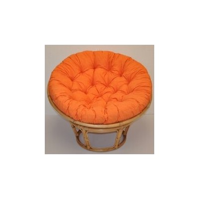 Axin trading Relaxační papasan Artemis 115 cm ratan látka medová oranžová – Sleviste.cz