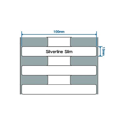 RFID štítek Silverline II slim MR6-P, 100mm x 13mm, PET, dutinka 76,2 mm, 600 et/kot - cena /role – Zboží Živě
