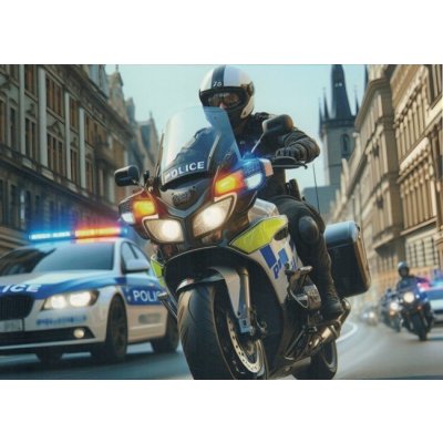 Pohlednice Policie motorka – Zboží Dáma
