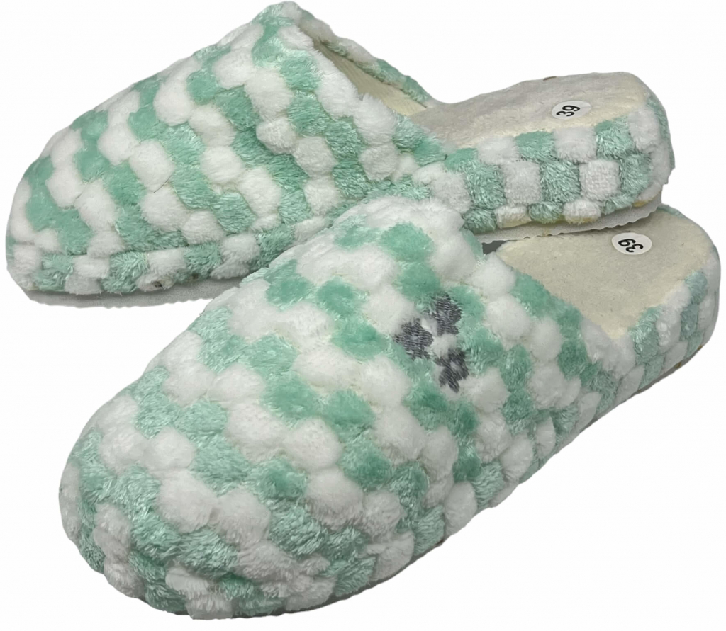 Dámské domácí papuče zelené