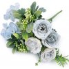 Květina Prima-obchod Umělé kytice růže, hortenzie, barva 4 modrá ledová