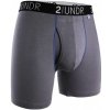 Boxerky, trenky, slipy, tanga 2UNDR Swing Shift Boxer Brief Grey Blue boxerky