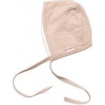 Baby Nellys Pletená čepička na zavazování bonetka Boy Hand Made béžová – Zboží Dáma