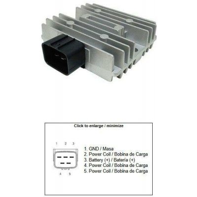DZE regulátor napětí KAWASAKI KLE 300 VERSYS-X 17-23; KLE 650 VERSYS 18-22; ER 400Z 19-22; ER 650Z 17-23; EX 400 NINJA 18-23; EX 650 NINJA 17-23; W 800 19-23; EN 650 VULCAN 17-23 (21066-0750; 21066-07 – Hledejceny.cz