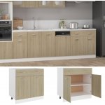 Petrashop Spodní skříňka se zásuvkou dub sonoma 80x46x81,5 cm dřevotříska – Zboží Dáma