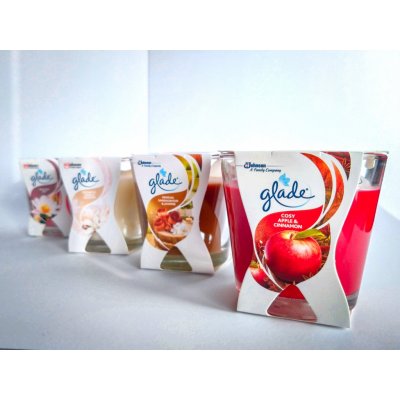 Glade Cosy Apple & Cinnamon + Sensual Sandalwood & Jasmine + Romantic Vanilla Blossom + Relaxing Zen 4 X 70g – Hledejceny.cz