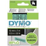 Dymo 45019 černý tisk/zelený podklad, 7m, 12mm – Zbozi.Blesk.cz