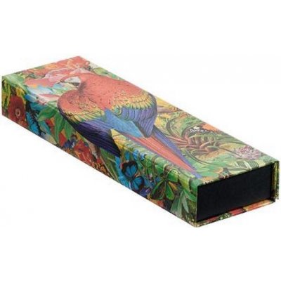 Tropical Garden, Pencil Case : Pencil Case with wrap closure, decorative printed cover paper