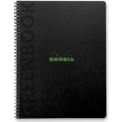 Rhodia Greenbook kroužkový blok v pevných deskách A5+ linkovaný 80 listů – Zboží Živě