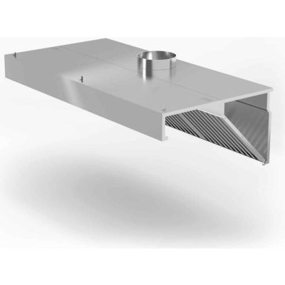 HENDI Nástěnná šikmá digestoř s osvětlením 1200x700x450 mm – Zboží Dáma