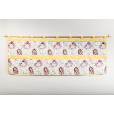 Jan peří kapsář za velkou postel jednorožec a princezna 70x200 cm žlutý – Sleviste.cz