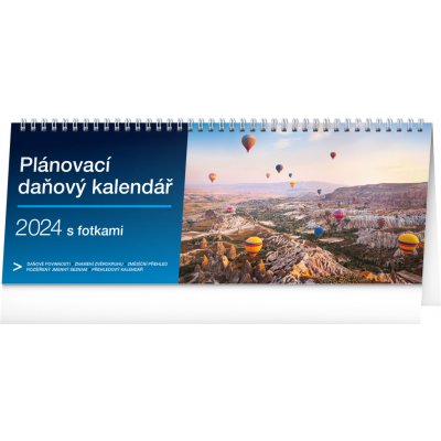 Presco Group Stolní Plánovací daňový s fotkami 33 × 12,5 cm 2024