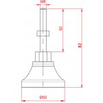 Strojní nožička se závitem a kloubem, více variant M8 – Hledejceny.cz