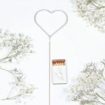 prskavka srdíčko 30cm | stříbrné | střední – Zboží Dáma