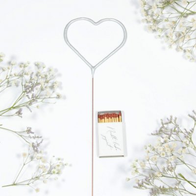 prskavka srdíčko 30cm | stříbrné | střední – Zboží Dáma