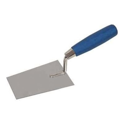 TOPTRADE lžíce zednická, nerezový plech, dřevěná rukojeť, 120 x 78 mm – Hledejceny.cz