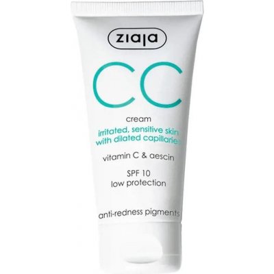 Ziaja CC krém pro podrážděnou a citlivou pleť s rozšířenými žilkami SPF 10 CC Cream 50 ml – Zbozi.Blesk.cz