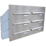 DOLS 6x poštovní schránka D-041 šikmá do sloupku ve dvou sloupcích + čelní deska - NEREZ – Hledejceny.cz