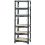 German Kovový odolný regál 180 x 60 x 50 cm / nosnost 300 kg/police / 6 polic / kov / černá – Hledejceny.cz