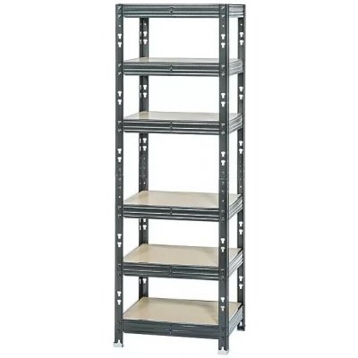 German Kovový odolný regál 180 x 60 x 50 cm / nosnost 300 kg/police / 6 polic / kov / černá – Hledejceny.cz