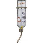 Trixie Skleněná napáječka Honey & Hopper s kovovým pítkem pro pískomily a křečky 125 ml – Zboží Dáma