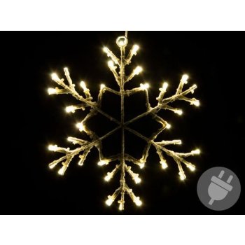 Nexos 42991 Vánoční LED dekorace sněhová vločka 30 cm teple bílá