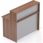 Nábytek Designový cz NLKA12 19 Recepční pult Komfort ořech / šedý – Zboží Dáma