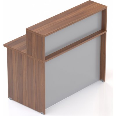 Nábytek Designový cz NLKA12 19 Recepční pult Komfort ořech / šedý – Zboží Dáma