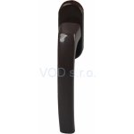 FKS Okenní klička 1005, oválná rozeta, 7/35 mm, se šrouby, hnědá – HobbyKompas.cz