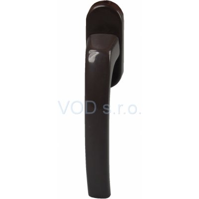 FKS Okenní klička 1005, oválná rozeta, 7/35 mm, se šrouby, hnědá – HobbyKompas.cz