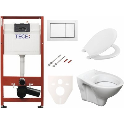 Závěsný WC set TECE do lehkých stěn / předstěnová montáž + WC S-Line Pro SIKOTSR0 – Zboží Mobilmania